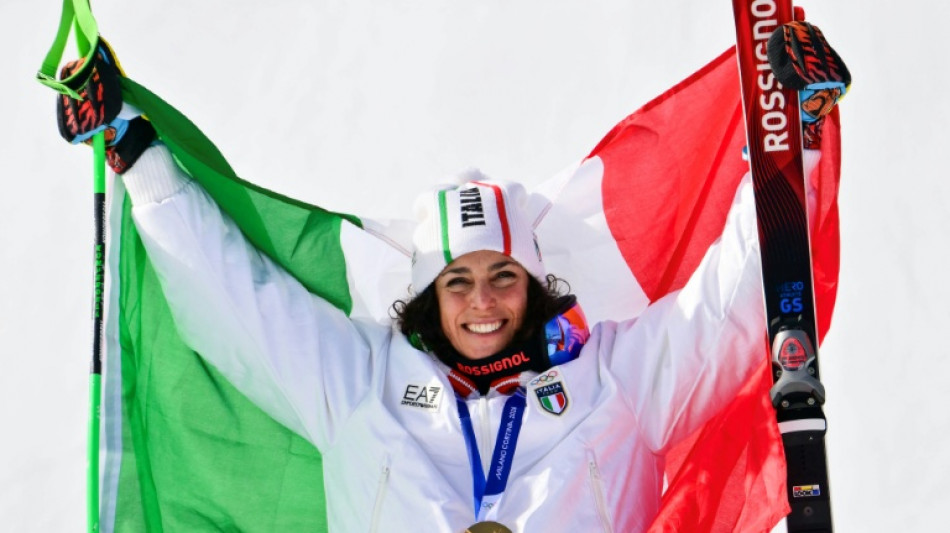 Comeback queen Brignone stars, Ukrainian banned over helmet