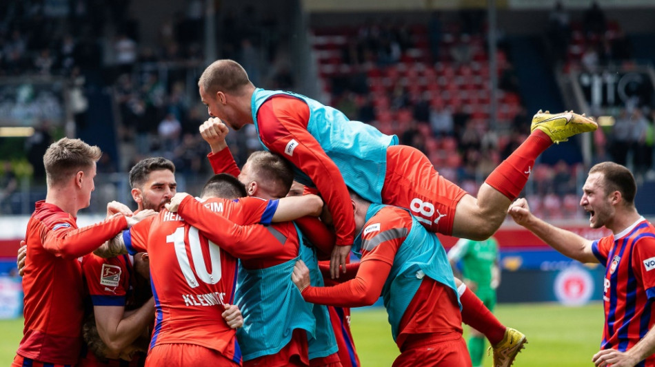 Heidenheim vor Bundesliga-Aufstieg, Sandhausen steigt ab
