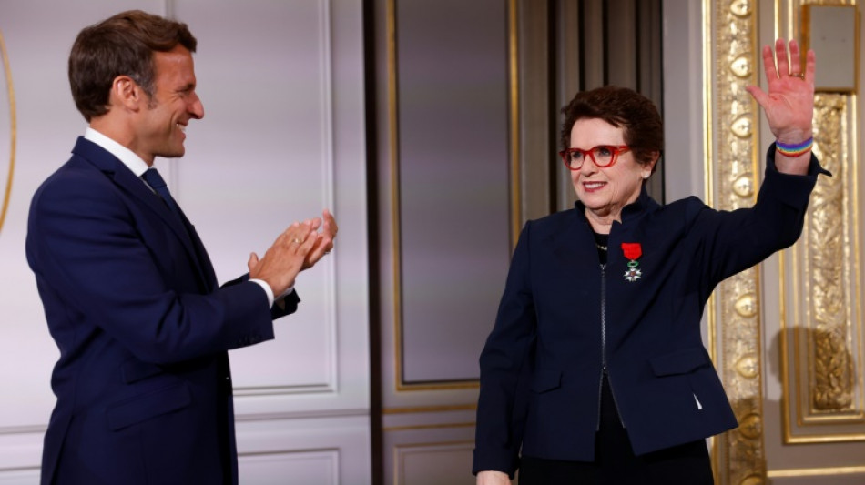 Macron d&eacute;core Billie Jean King, ic&ocirc;ne du tennis mondial