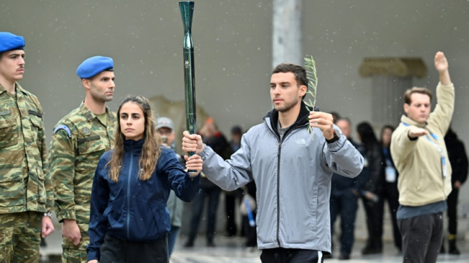 JO-2026: la pluie s'invite à la cérémonie d'allumage de la flamme olympique