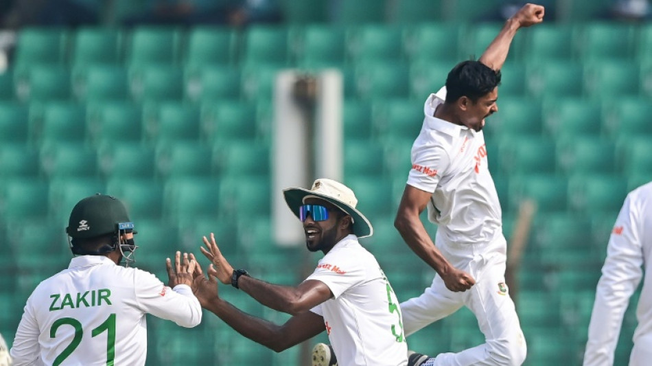 Taijul's double strike rattles India in first Test