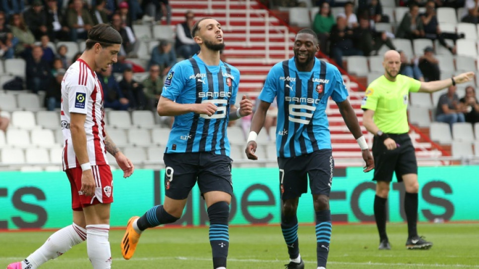 Gouiri hat-trick keeps Rennes in European hunt