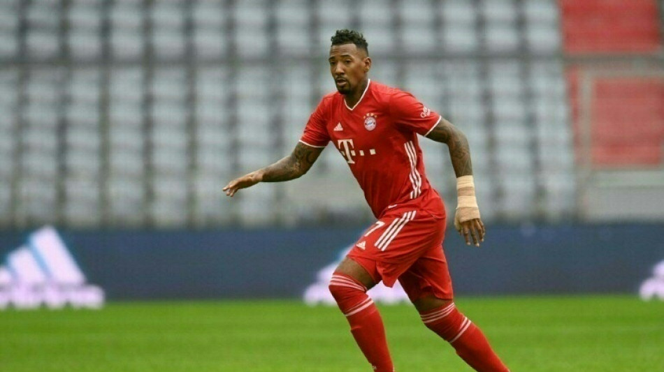 Jerome Boateng trains with Bayern Munich