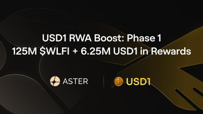 Aster and World Liberty Financial Launch USD1 RWA Boost: Phase 1, Offering 125M $WLFI + 6.25M USD1 in Rewards