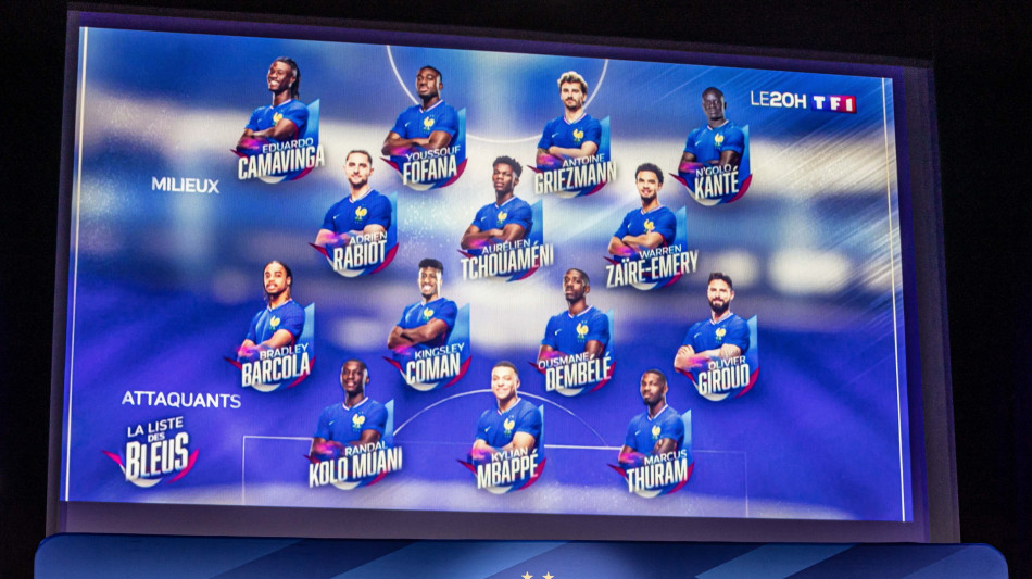 Euro 2024: ecco la Francia di Deschamps, tra 25 a sorpresa Kant&eacute;